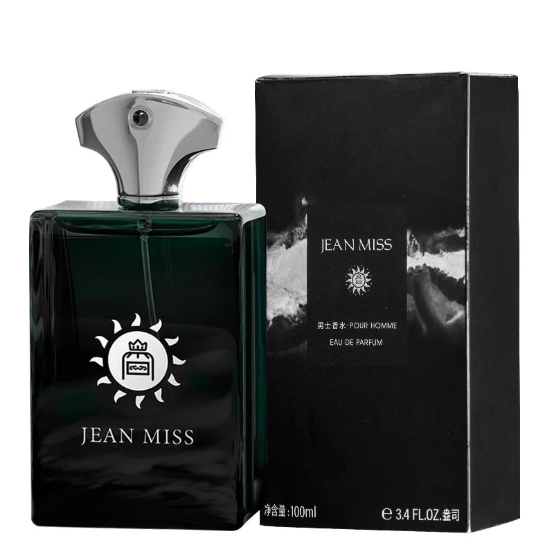 Luxury Green Glass Bottle Eau de Parfum - Long-Lasting Woody Spicy Fragrance for Men, Premium Arabian Style Perfume for Gifting