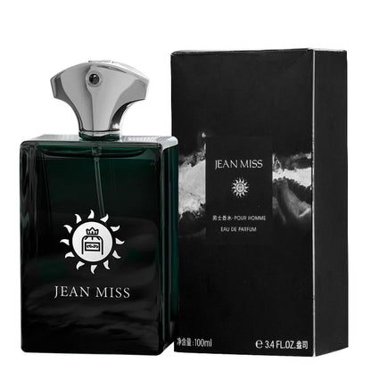 Luxury Green Glass Bottle Eau de Parfum - Long-Lasting Woody Spicy Fragrance for Men, Premium Arabian Style Perfume for Gifting