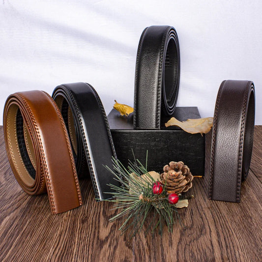 Genuine Leather Belts Without Buckle for Men Women High Quality Male Jeans Belt Large Size Belt No Buckle for Automatic Buckle