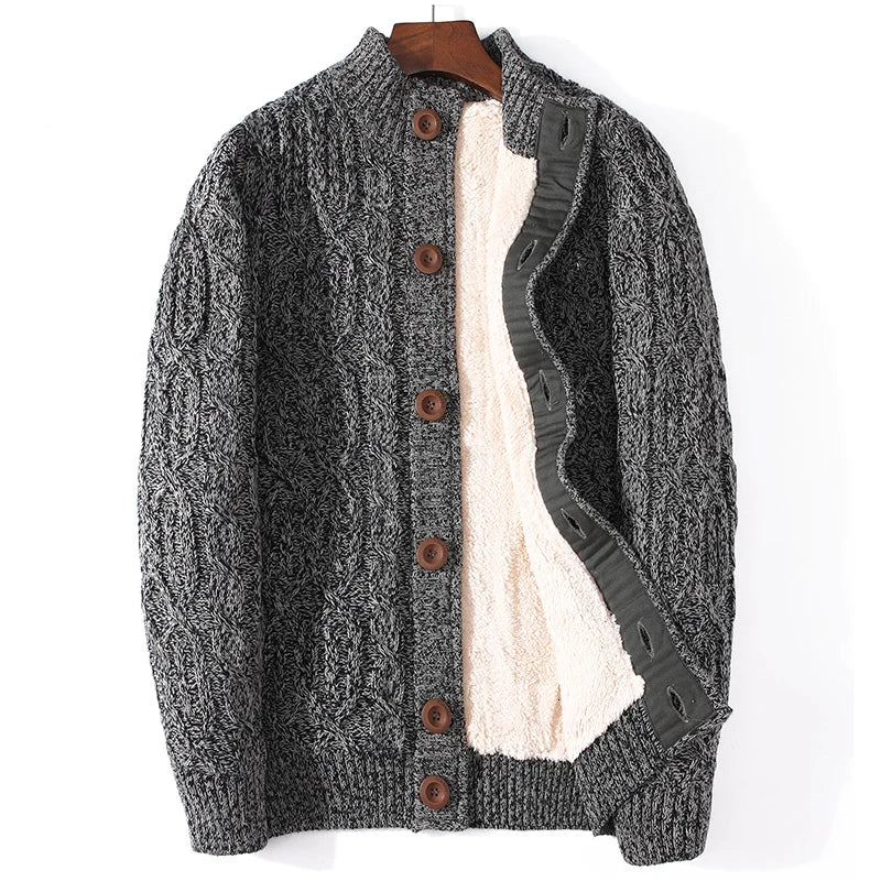 Winter Cardigan Male Thicken Warm Wool Cashmere Winter Coats Sweater Men Clothing Outwear Size 4XL 5XL 6XL 7XL