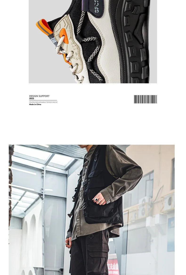 Men's sports running shoes breathable anti slip casual sneaker outdoor walking shoes for male students and men