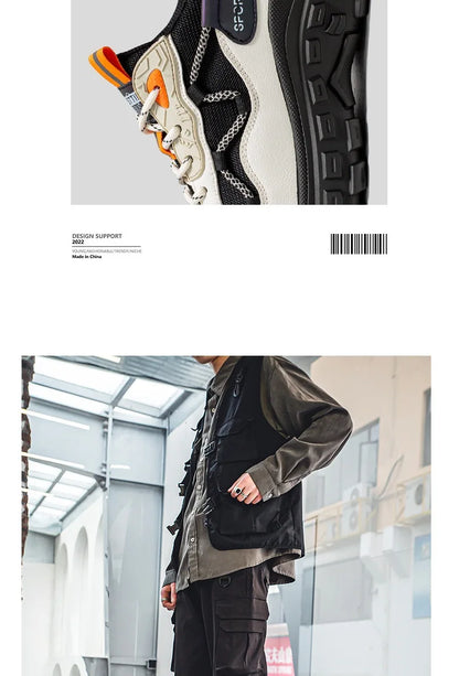 Men's sports running shoes breathable anti slip casual sneaker outdoor walking shoes for male students and men