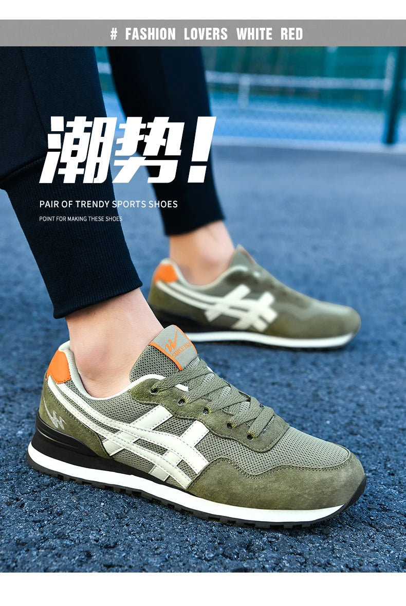 Double Star Training Walking Shoes, Breathable Mesh Sports Shoes, Versatile Fashion Trendy Men's Shoes