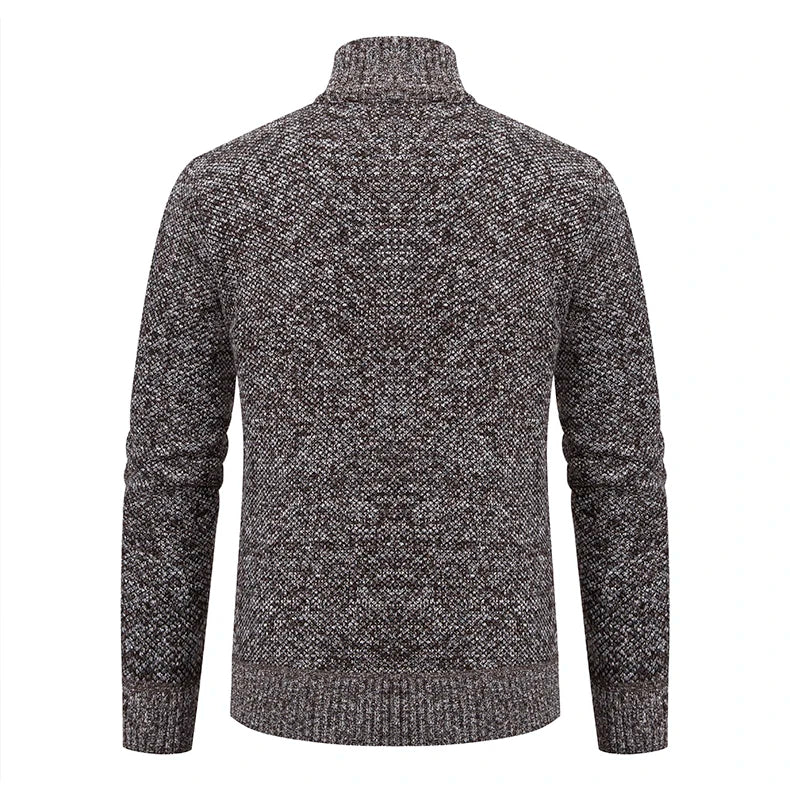 Spring Autumn Knit Cardigan Men Sweater Coat Man Clothes Brown Grey Brand Male Knitting Jackets