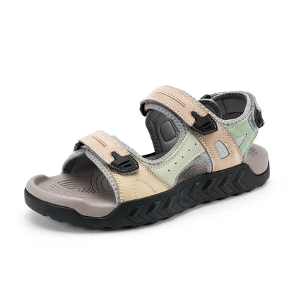 New Genuine Leather Outdoor Walking Men Sandals Summer Non-slip Soft Sneakers Lightweight Beach Sandals Casual Classic Man Shoes