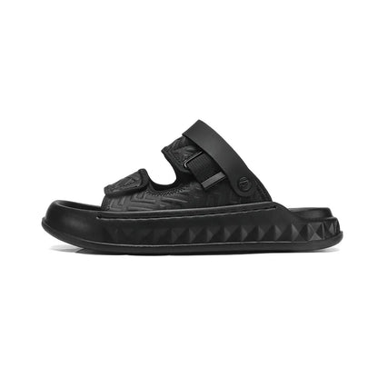 Men's casual slip on sandals summer soft-sole breathable lightweight outdoor walking shoes fashion sports Dual-purpose slippers