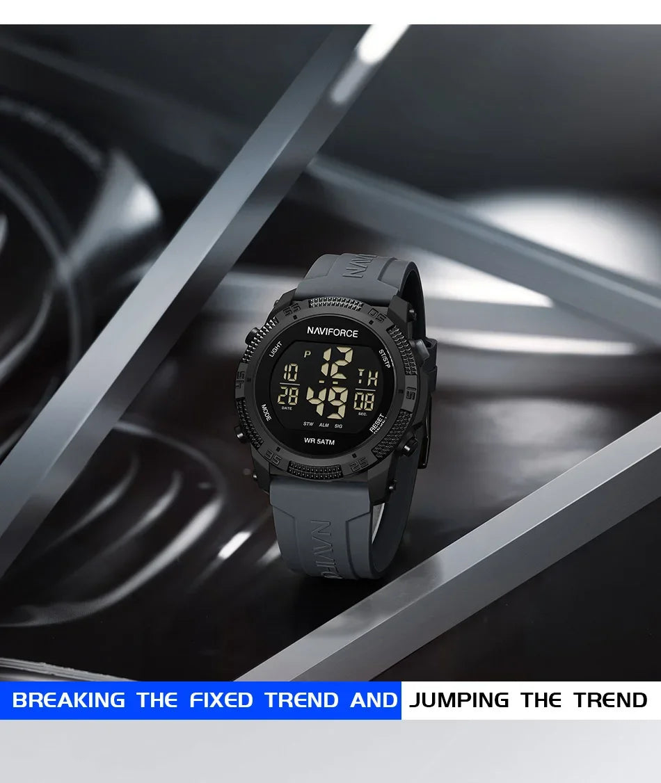 New Style NAVIFORCE Fashion Waterproof Men's Electronics Wrist Watch Sports Luminous Watches Silicone Strap Male Clocks Gifts