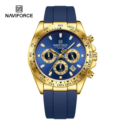 NAVIFORCE 2026 New Luxury Fashion Men‘s Business Casual Wrist Watch Waterproof Chronograph Silicone Strap Wristwatch Gifts Clock