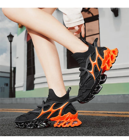 Men's Blade Type Shoes Breathable Shock Absorption Running Shoes Non-Slip Shoes For Jogging Tennis Gym Casual Walking Sneakers