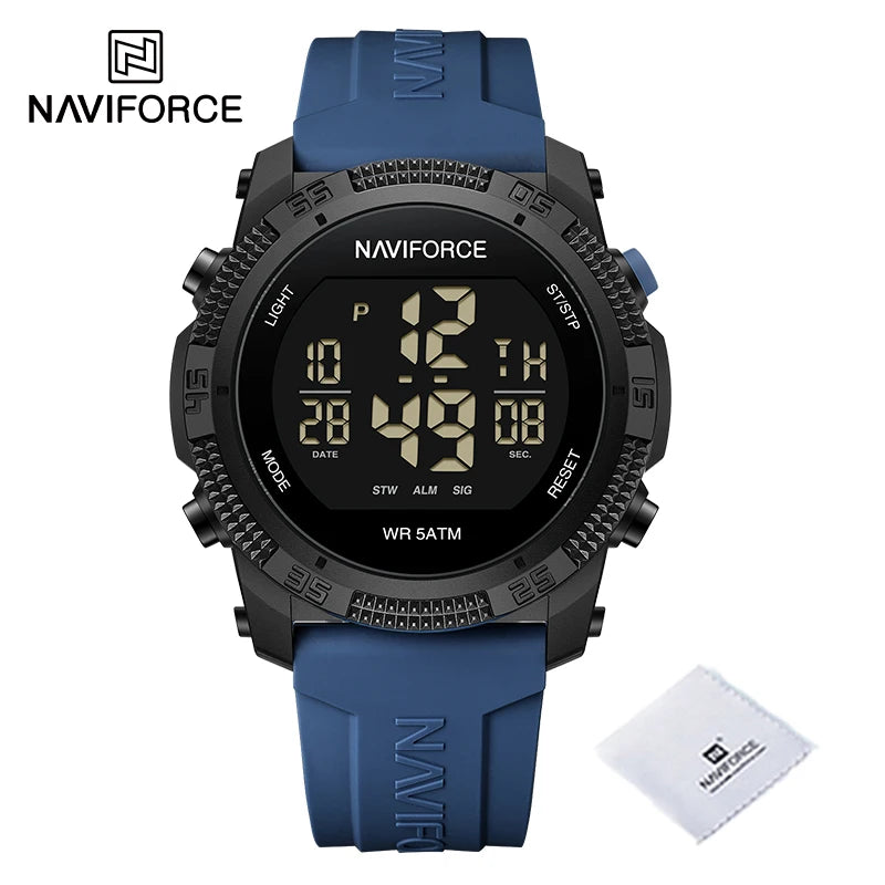 New Style NAVIFORCE Fashion Waterproof Men's Electronics Wrist Watch Sports Luminous Watches Silicone Strap Male Clocks Gifts