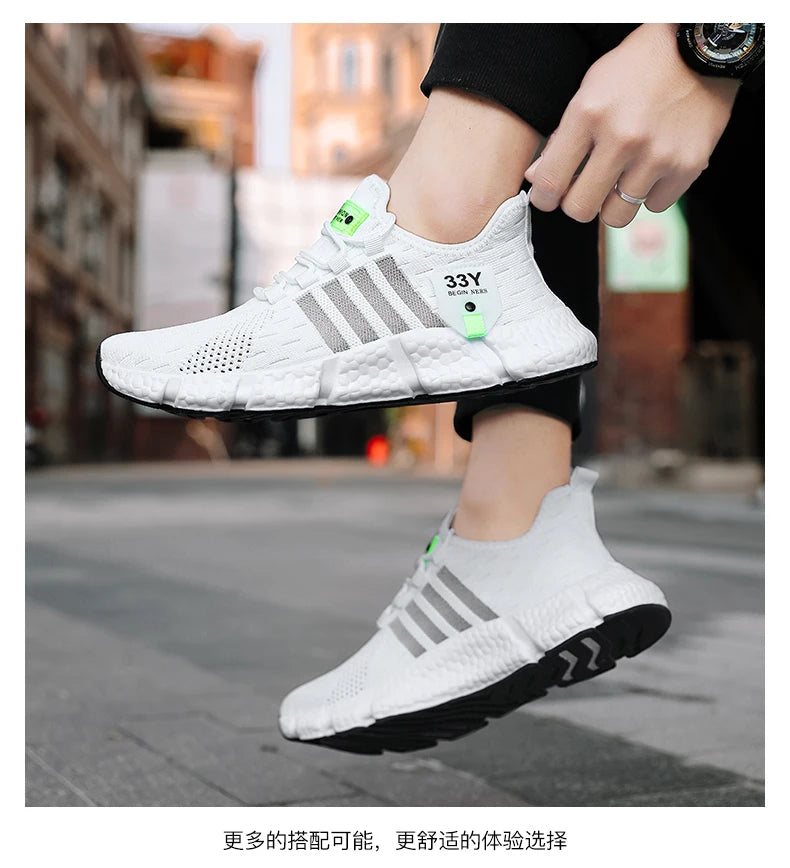 Men Shoes Breathable Classic Running Shoes For Women Outdoor Light Comfortable Mesh Shoes Slip On Walking Sneakers Unisex Tennis