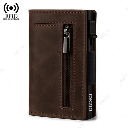 Multi-card Slot Men Wallet Business Card Holder Fashion Folding Large-capacity Coin Purse PU Leather Black Short Purse Card Case