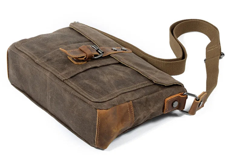 Retro crossbody bag casual canvas shoulder bag simple men's crossbody bag water-resistant men's bag horizontal Crossbody bag