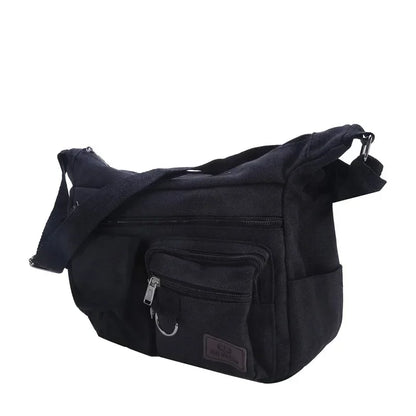 Men's Canvas Shoulder Bag Casual Tote Travel Crossbody Bag Luxury Messenger Bag High Quality Fashion Handbag Chest Bag