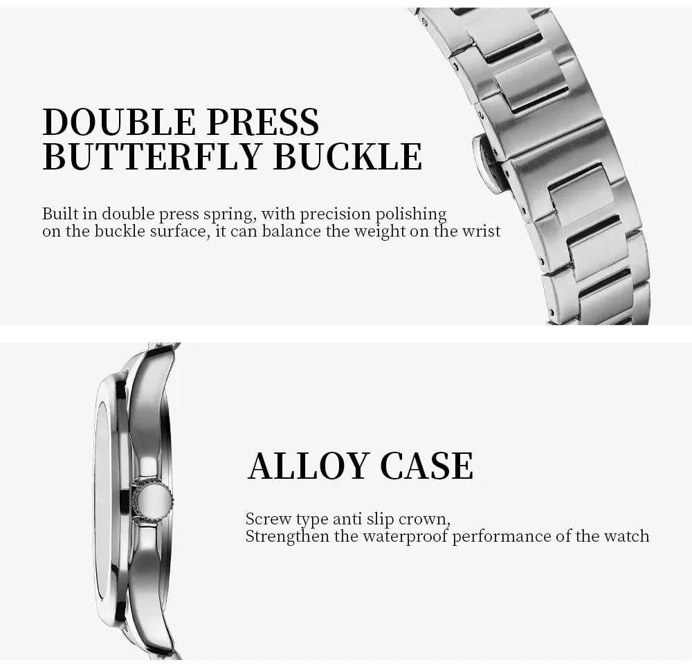 NIBOSI New Mens Watches Top Brand Luxury AQUANAUT Quartz Watches for Men Waterproof Luminous Auto Date Male Watch Reloj Hombre