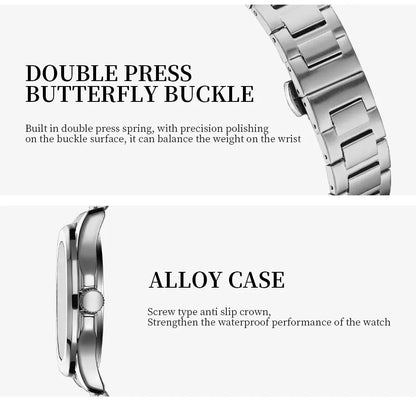 NIBOSI New Mens Watches Top Brand Luxury AQUANAUT Quartz Watches for Men Waterproof Luminous Auto Date Male Watch Reloj Hombre