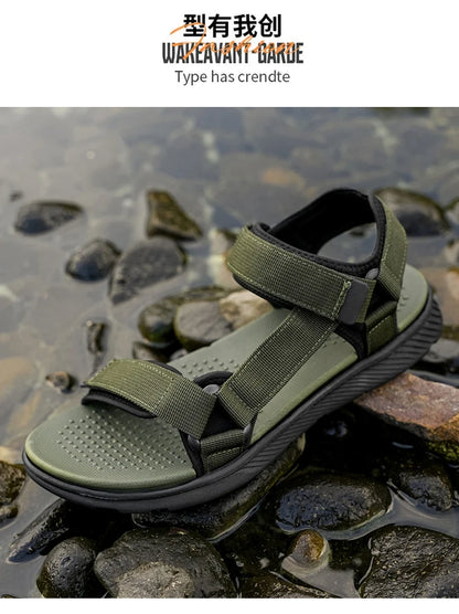 Summer Sandals Outdoor Wadable Man Arch Support Yoga Mat Insole Gladiator Open Beach Slippers Antiskid Durable Flat Men Slides