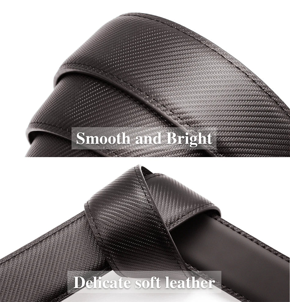 Men Belt Genuine Leather Belts Without Buckle Black Brown Men's Belts Without Buckle Cowskin  Luxury Belt  Cinturones Para Mujer