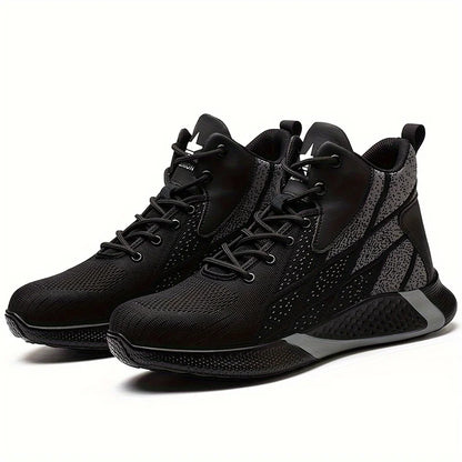 Man Safety Shoes Puncture-Proof Work Sneakers Lightweight Work Shoes Men Steel Toe Anti Smash Safety Boots Indestructible Shoes