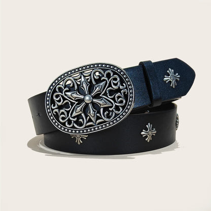 Fashion Punk Belt Cross Melancholic Second-generation Belt Design High Quality Gothic Accessories Plus Size Belt for Men Women