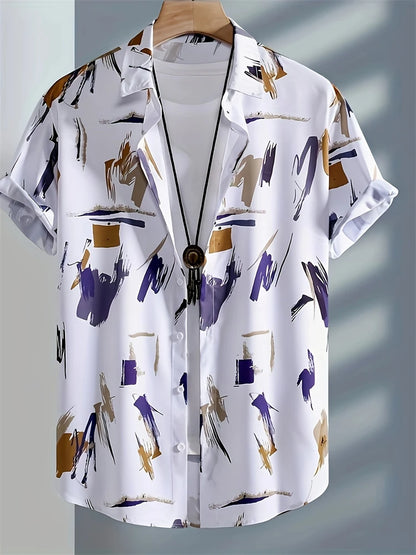 New Men's Large Size Shirts Daily Versatile Comfortable Breathable Short-sleeved Men's Button-down Shirts Fashion Men's Clothing