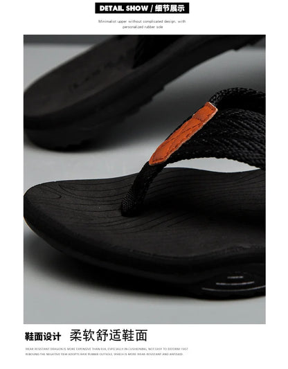 MEN Flip flop Comfortable Breathable Slip-On Sandals for Men Casual Summer Footwear