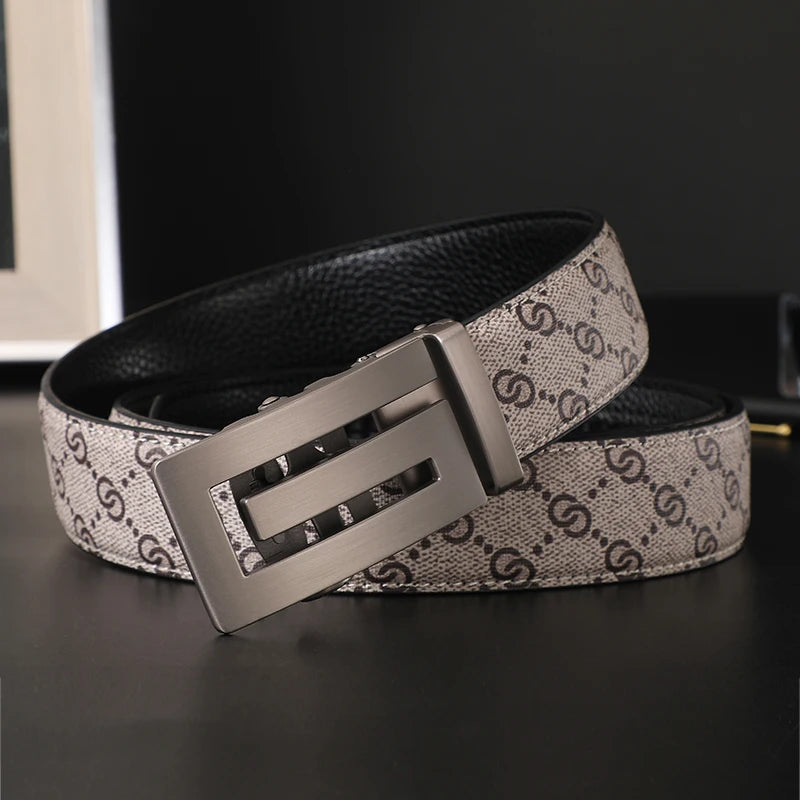 New Business Men's Belt Genuine Leather Male Belt Luxury Brand Alloy Metal Buckle Designer Belts men Waist Strap Belt for Jeans