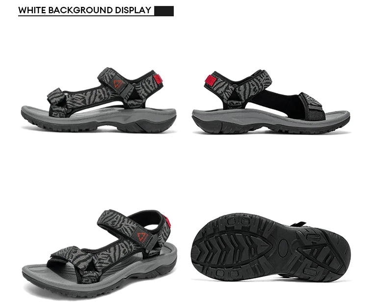 Men's Breathable Open-Toe Summer Sandals Lightweight Soft Sole Casual Beach Shoes for Outdoor Walking Non-Slip Size 40-45