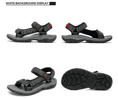 Men's Breathable Open-Toe Summer Sandals Lightweight Soft Sole Casual Beach Shoes for Outdoor Walking Non-Slip Size 40-45