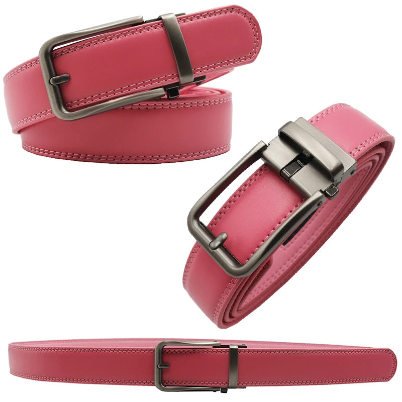 Women man Genuine Leather Belt For Female Strap Casual All-match Ladies Adjustable Belts Designer Automatic man belt buckle