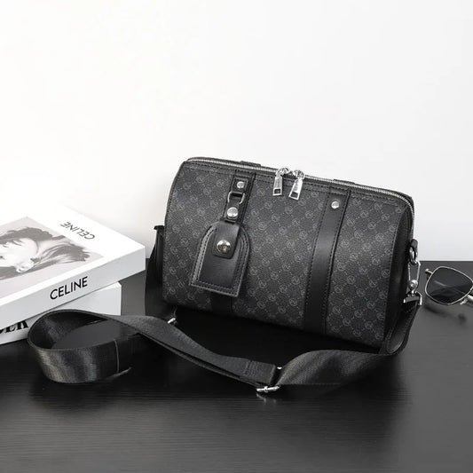 2026 Fashion Pillow Crossbody Bag Men Luxury Brand Men's Crossbody Bags Large Capacity Handbag Plaid Sling Shoulder Bag Male