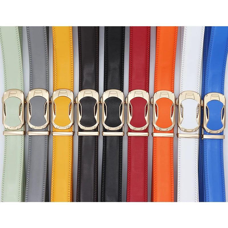 Women man Genuine Leather Belt For Female Strap Casual All-match Ladies Adjustable Belts Designer Automatic man belt buckle