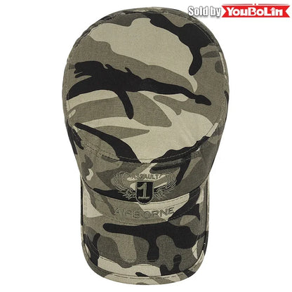AIRBORNE Airborne Commando Cadet Flat Cap Sun Hat Trucker Caps Dad Hats