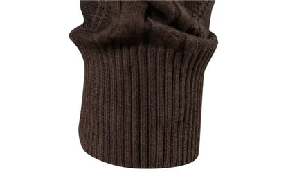 Cotton Argyle Cardigan Men Casual Single Breasted Solid Color Business Mens Cardigans New Winter Fashion Sweater Man