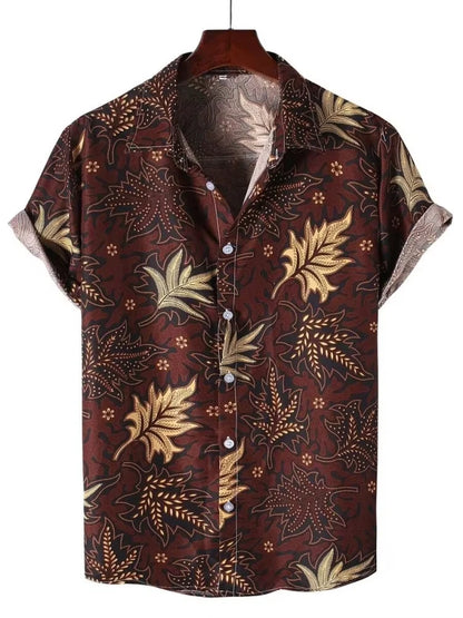 Men's Shirt Lapel Party Shirt Men's Casual Street Short Sleeve Summer New Fashion Banana Animation 3D Print Tops Men's Clothing