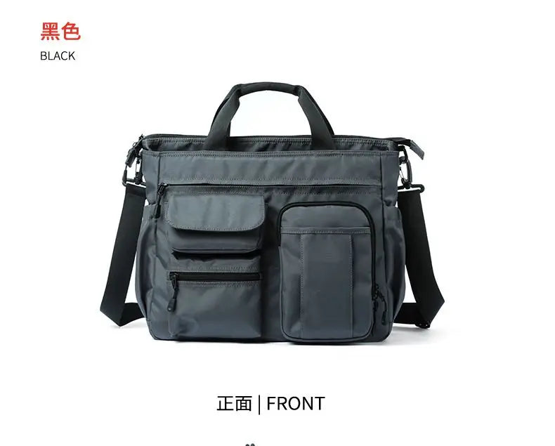 14 Pocket Men Shoulder Messenger Bag Waterproof Crossbody Bags Waterproof Oxford Travel Handbag Large Capacity Storage Work Bags