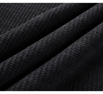 Fleece-Lined Knitted Pullover Sweater Casual Jumper for Men Insulated Warm Long Sleeve Thick Material Round Neck Design