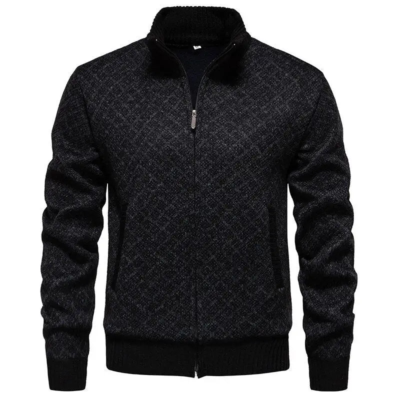 Men's knit sweater Korean version of the new trend of fall and winter casual collar sweater cardigan jacket men's clothing