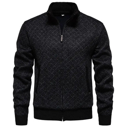 Men's knit sweater Korean version of the new trend of fall and winter casual collar sweater cardigan jacket men's clothing
