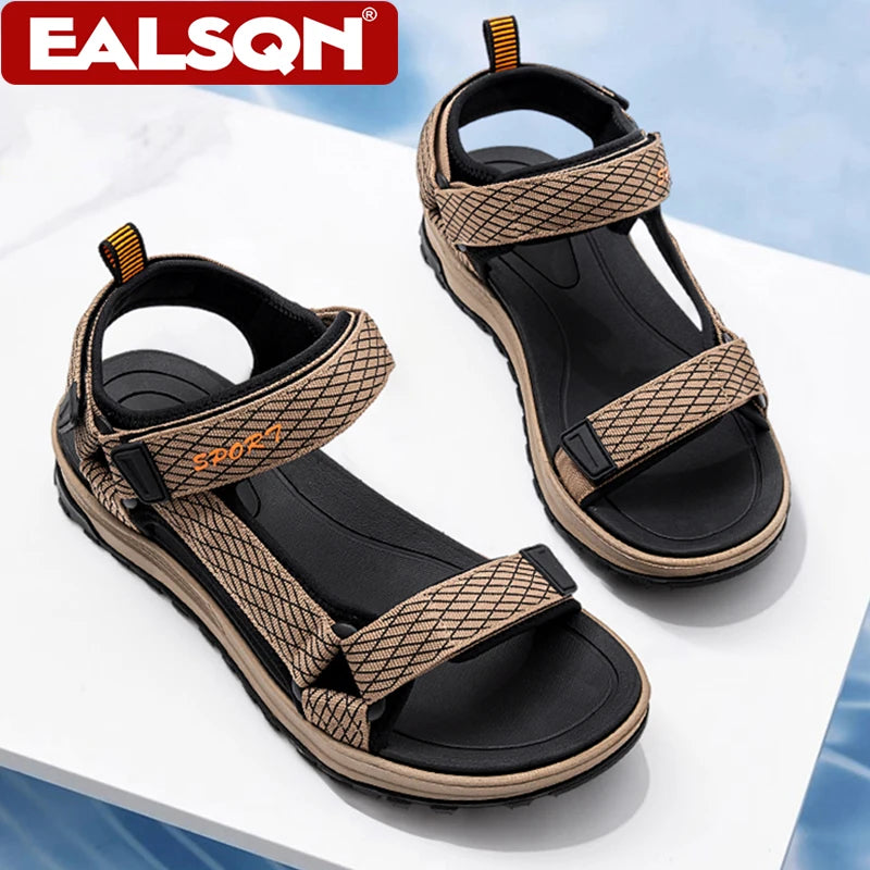 Summer Outdoor Sport Men Sandals Open Toe Breathable Casual Beach Shoe Black Antiskid Fashion Walking Sandalias