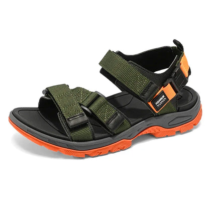 Men's Outdoor Sandals with Velcro Strap Male Summer Fashion Antiskid Sport Sandals Beach Casual Sandals for Men