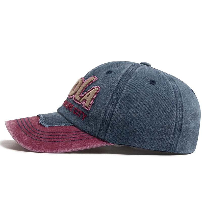 Men Women Baseball Caps BHOLA Fashion Letter Embroidery Hip Hop Cap Summer Washed Cotton Vintage Casual Sun Visor Hat Adjustable