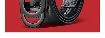 Fashion Business Men'S Belt Genuine Luxury Brand Metal Buckle Belt High-Quality PU Leather Soft Belt With Cargo Pants Jeans