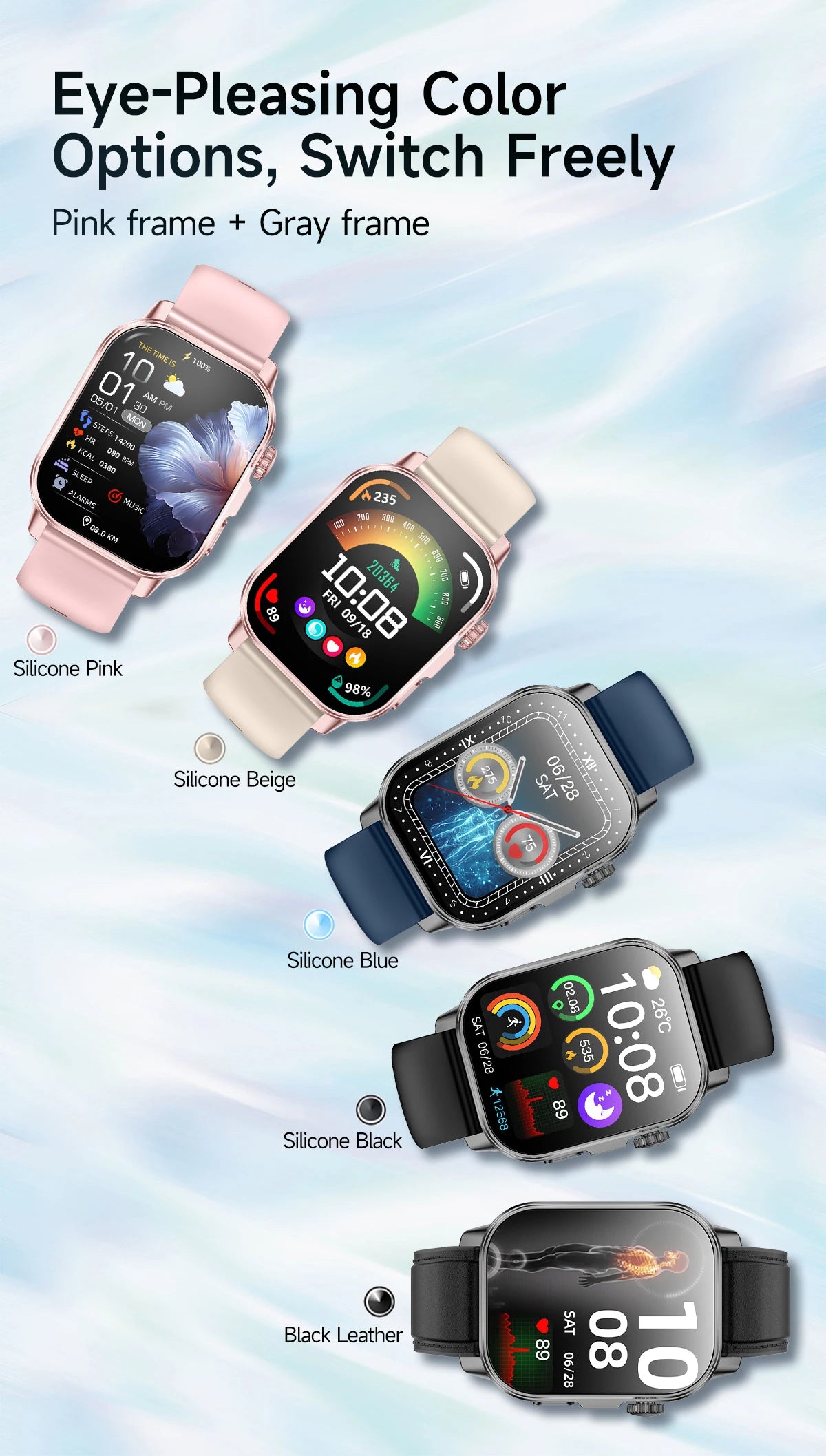 2026 Top Nursing Grade ECG+PPG Smart Watch Men Accurate Blood Pressure Lipids Uric Acid 2.0-inch AMOLED Screen HD Call Watch Men