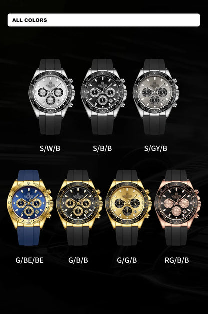 NAVIFORCE 2026 New Luxury Fashion Men‘s Business Casual Wrist Watch Waterproof Chronograph Silicone Strap Wristwatch Gifts Clock