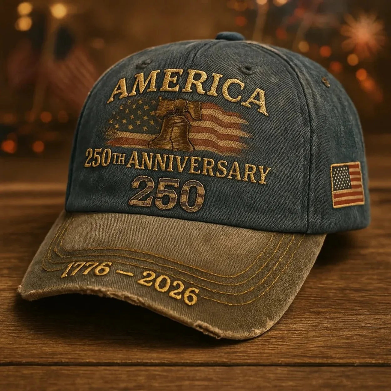 250th Anniversary Patriotic Baseball Caps, Retro Embroidered Adjustable Hats, Independence Day Gifts for History Enthusiasts
