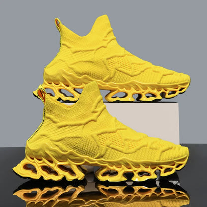 Men's Blade Type Shoes Breathable Shock Absorption Running Shoes Non-Slip Shoes For Jogging Tennis Gym Casual Walking Sneakers
