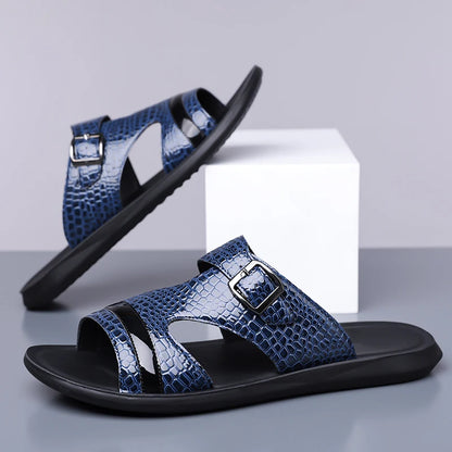Plus Size 38-48 Hot-selling Men Slippers Sole Open Toe Beach Slides All-match Man Flip Flops Versatile Half Flats Sandals Slides