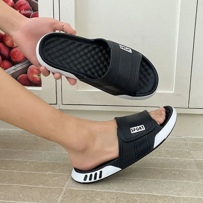Fashion Big Size 40-47 Soft Bottom Chinelo Slide Men's Summer New Indoor Outdoor Comfortable Slippers for Man Streetwear Sandals