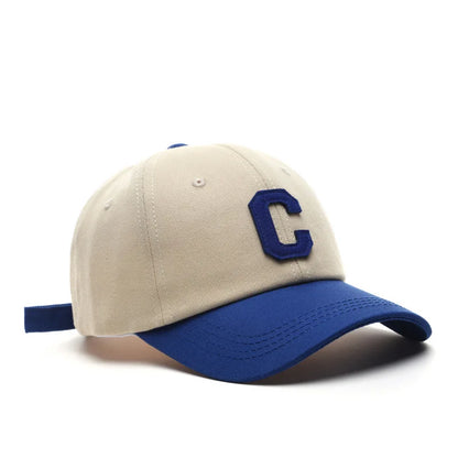 Unisex Cotton Baseball Cap For Women And Men Casual Snapback Hat Fashion Letter C Patch Hat Summer Sun Visors Caps
